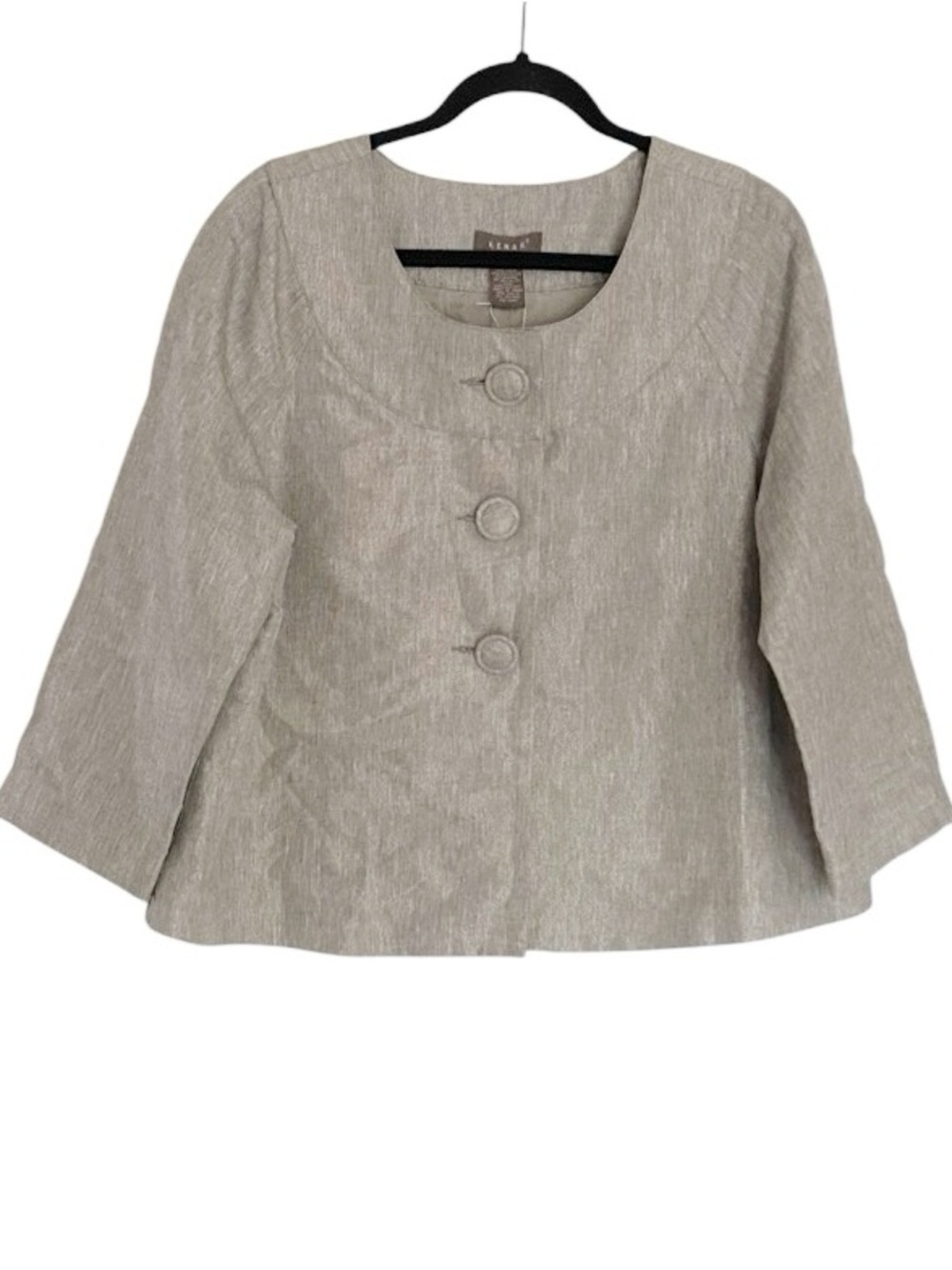 Kenar Blazer Size 10 Linen blend Silver Lined NEW With Tags